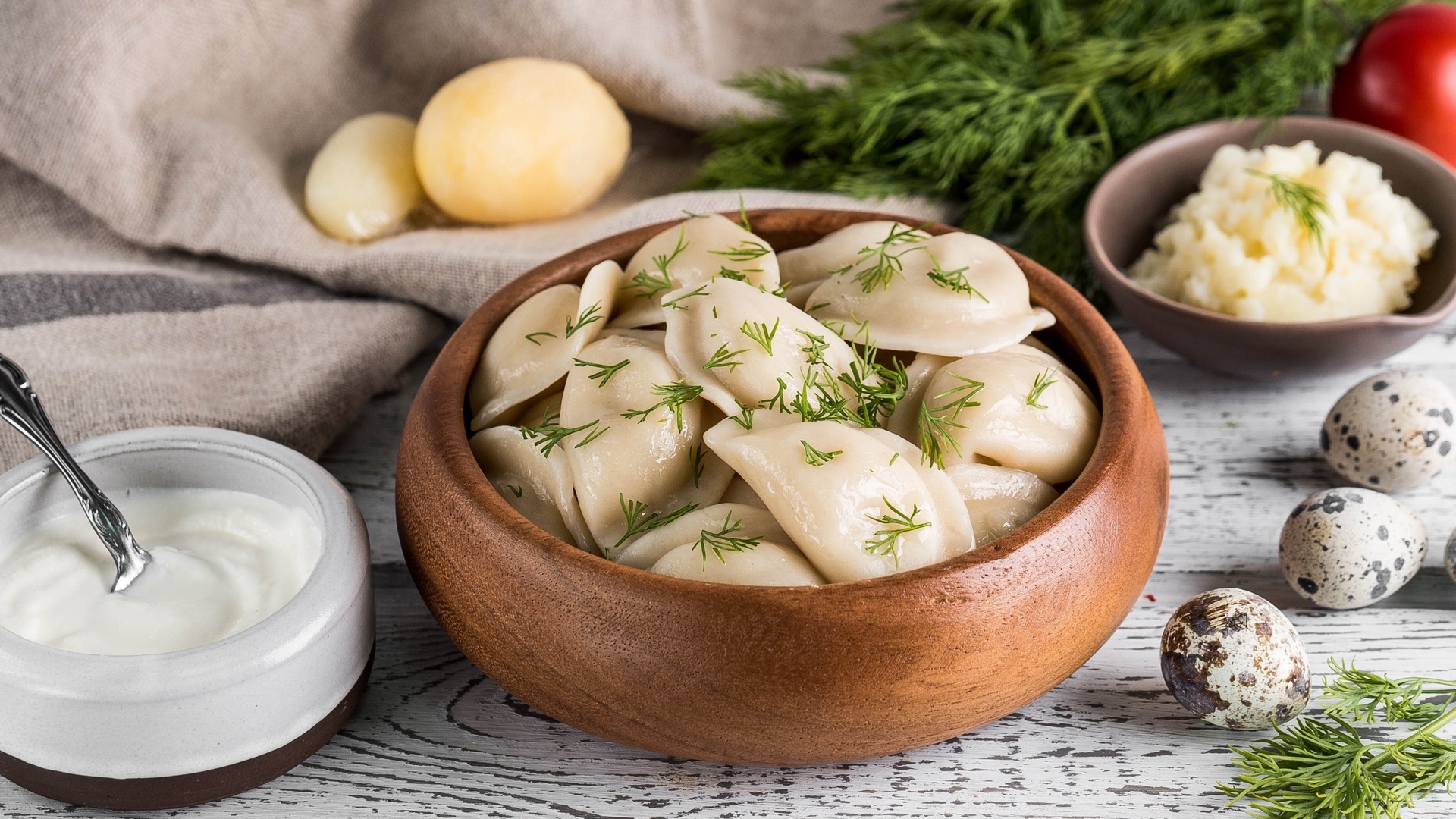 Вареники с картошкой на пару